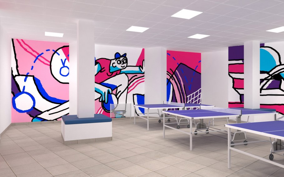 Художественное оформление спортзала