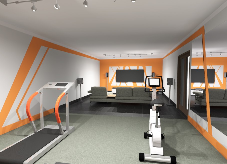 Интерьер тренажерного зала