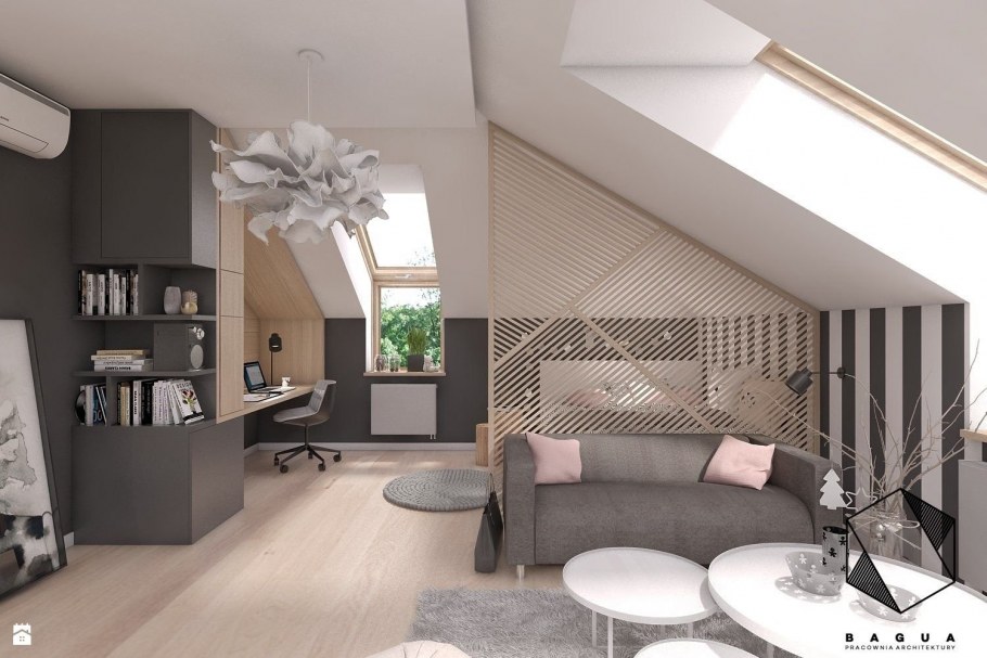 Детская комната с мансардной крышей