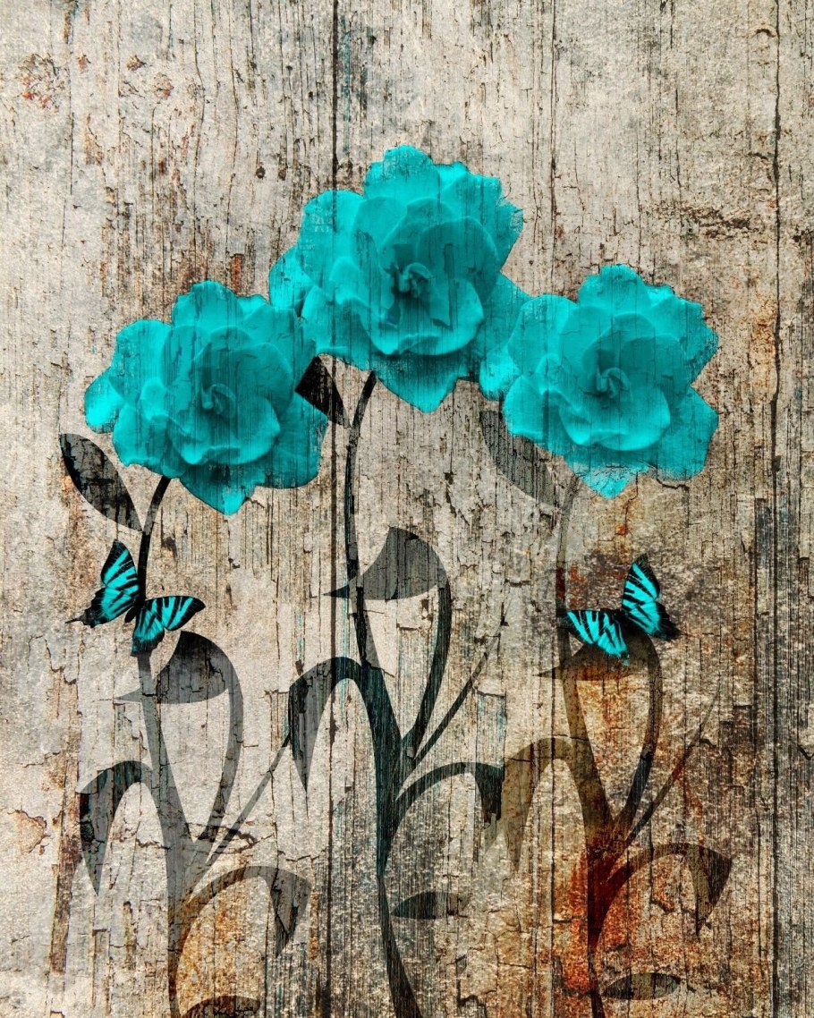 Бирюзовые цветы