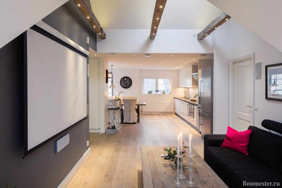 Кухня гостиная в стиле Модерн 20кв м