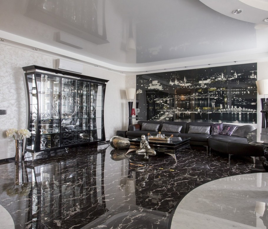 Плитка Porcelanosa черная мрамор