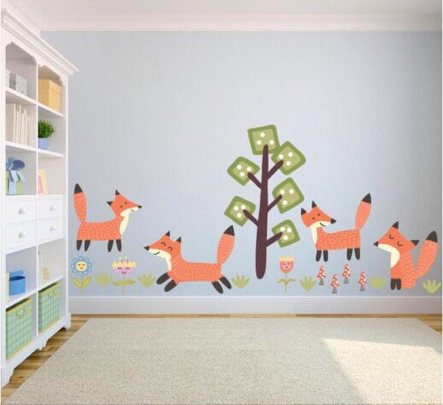 Город на стене в детском саду