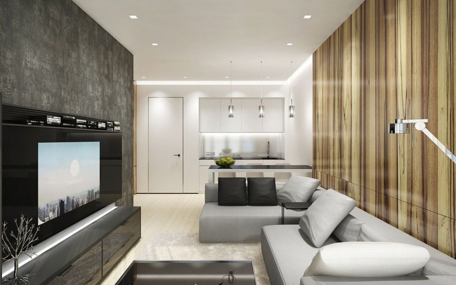 Интерьер однокомнатной квартиры в стиле Минимализм