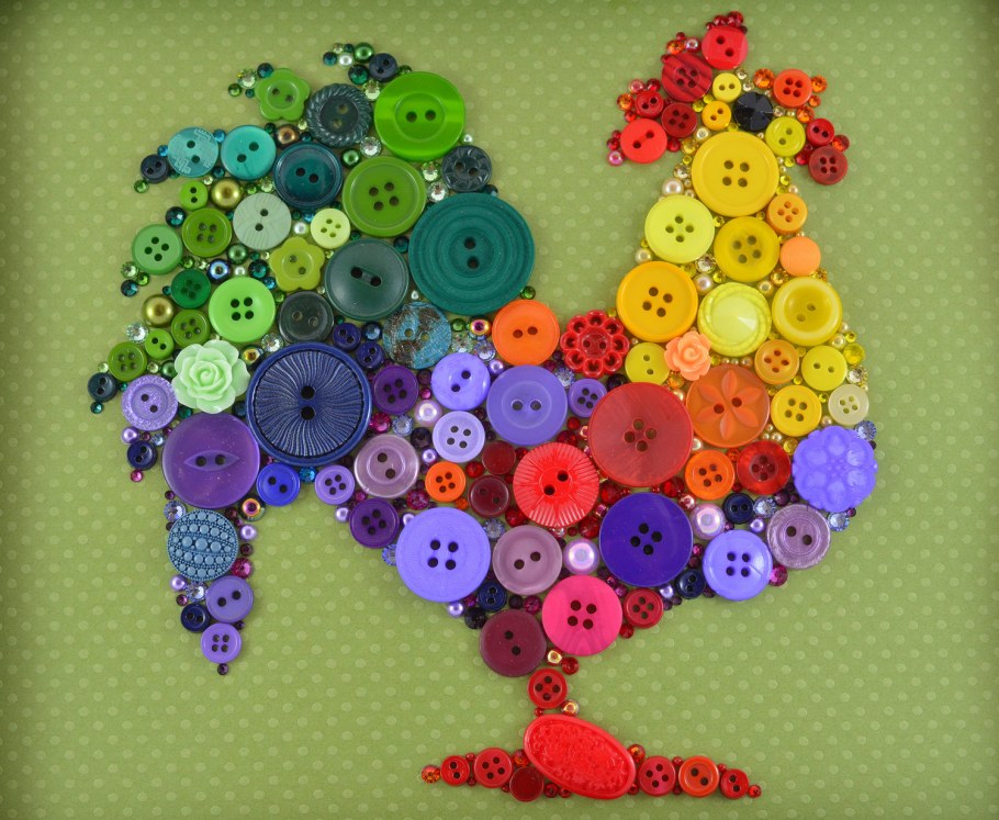 Аппликация из пуговиц
