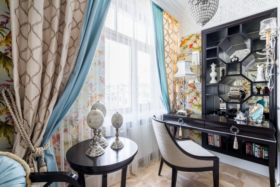 Римские шторы в стиле ар деко