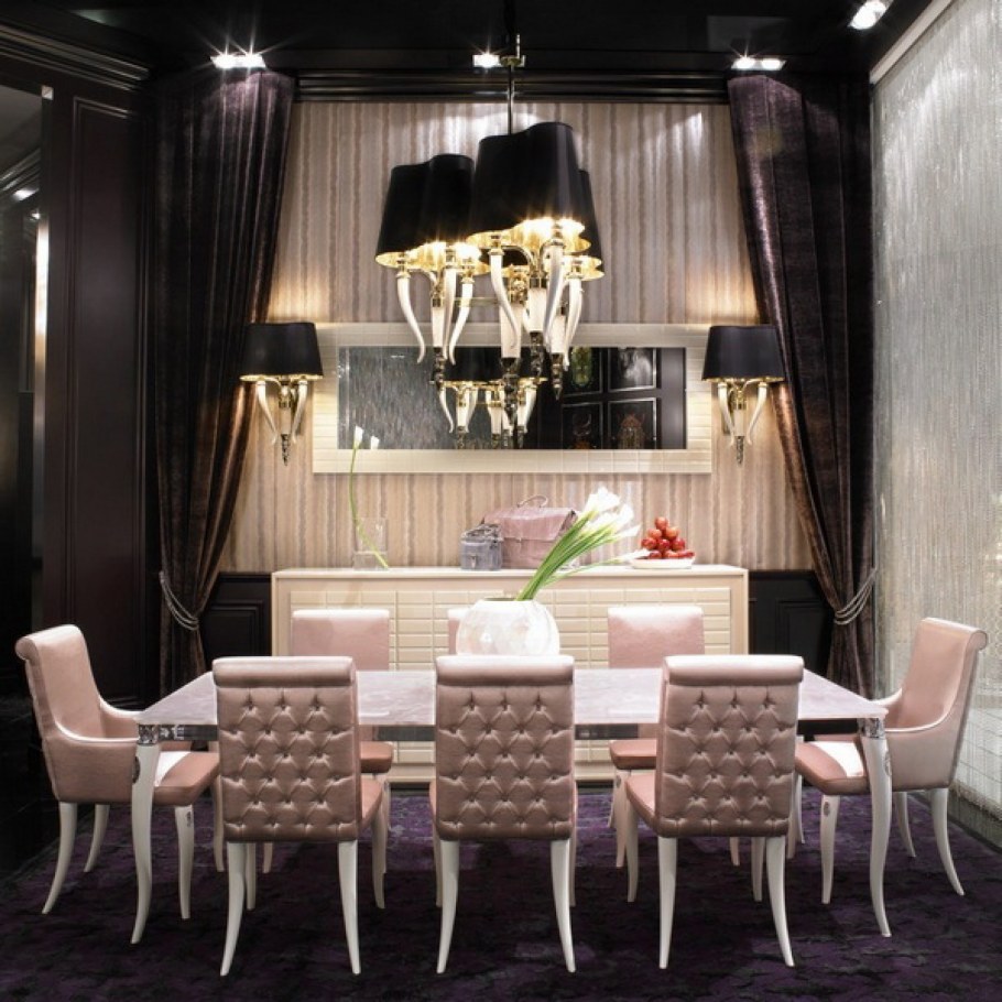 Римские шторы в классическом интерьере