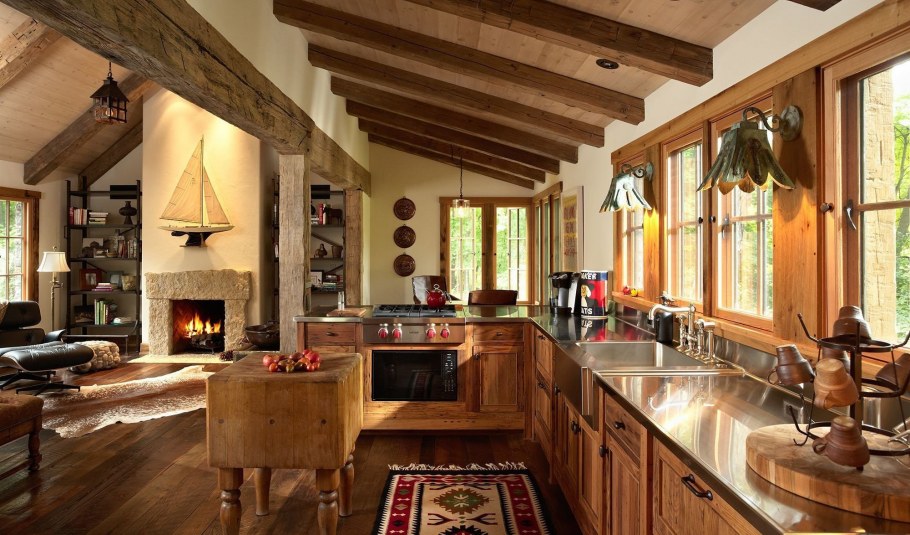 Кухня гостиная Шале Прованс