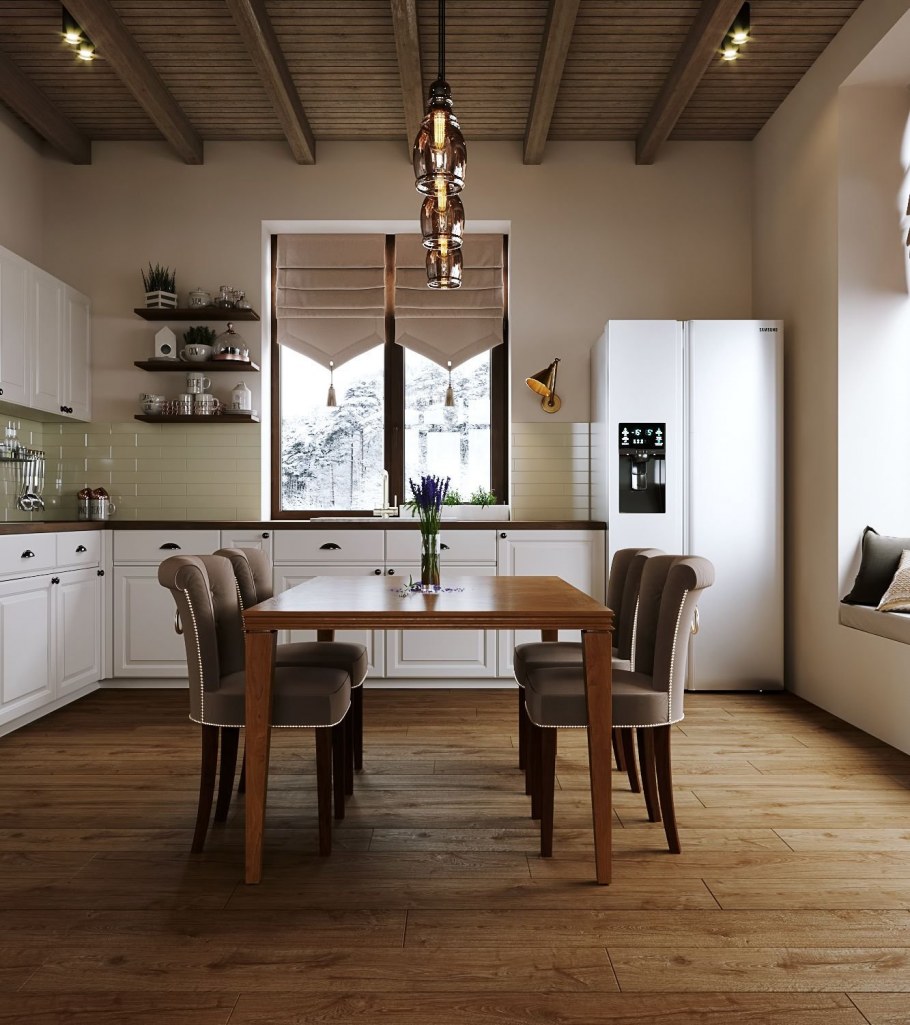 Кухня в загородном доме