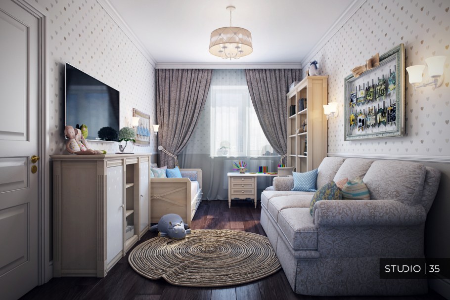 Комната подростка в неоклассическом стиле