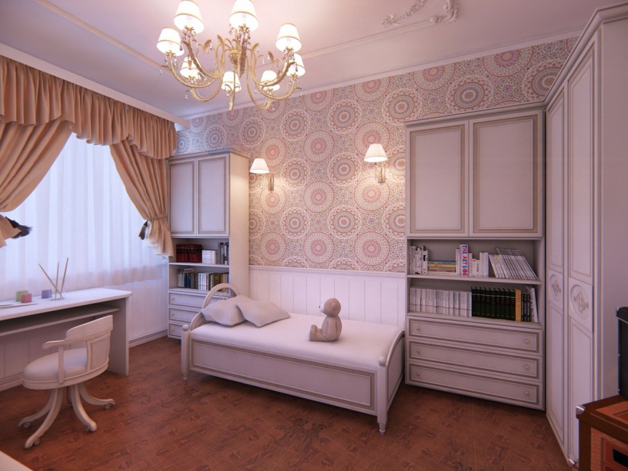 Комната для двух девочек в стиле современной классике