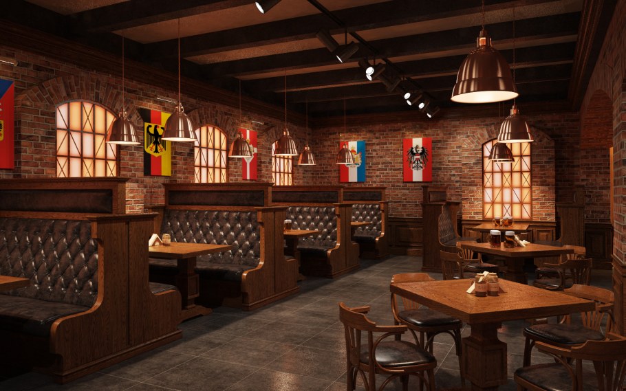 Пивной паб интерьер