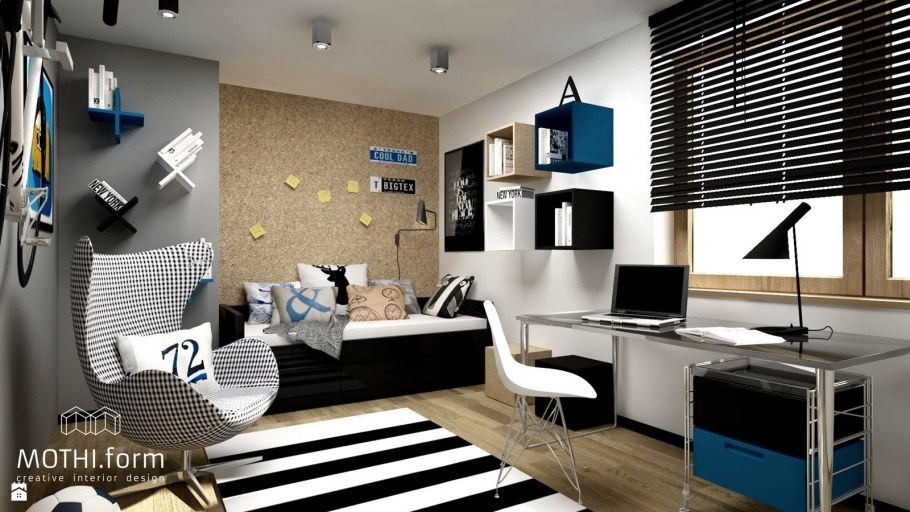 Комната подростка с рейками