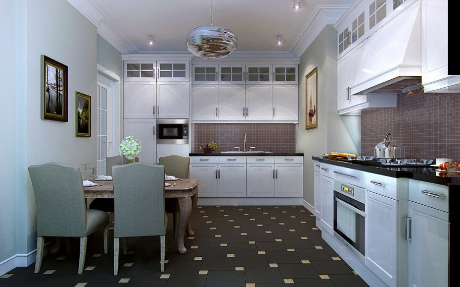 Интерьер кухни на 4500 длиной