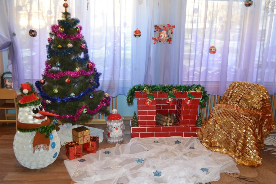 Украшение группы детского сада ктновому году