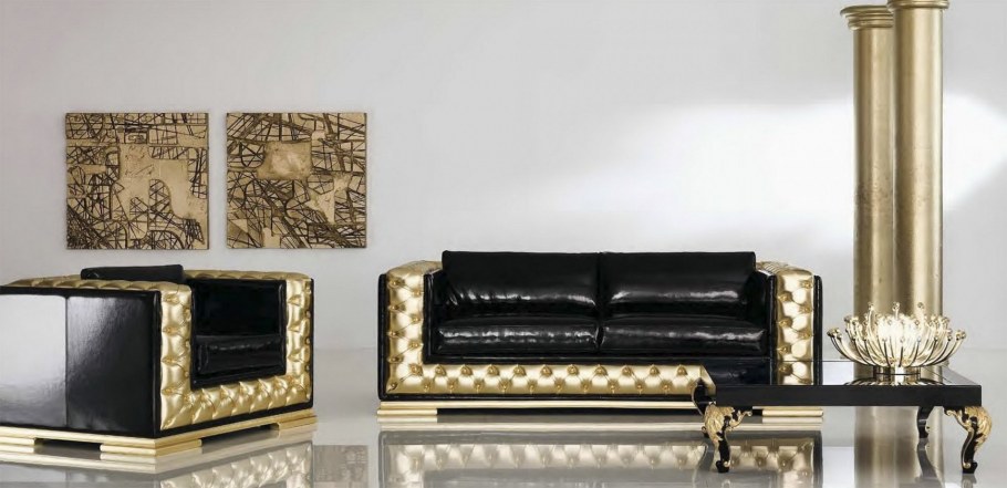 Диван с золотом арт деко