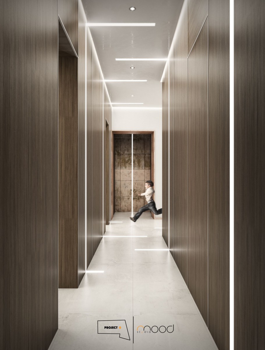 Световые линии в коридоре