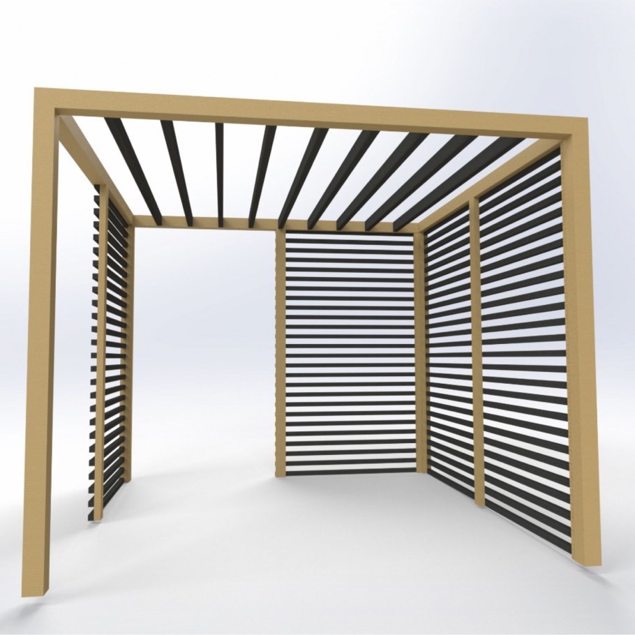 Биоклиматическая пергола c поворотными ламелями