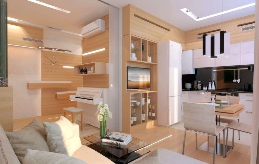 Интерьер трансформер в однокомнатной квартире