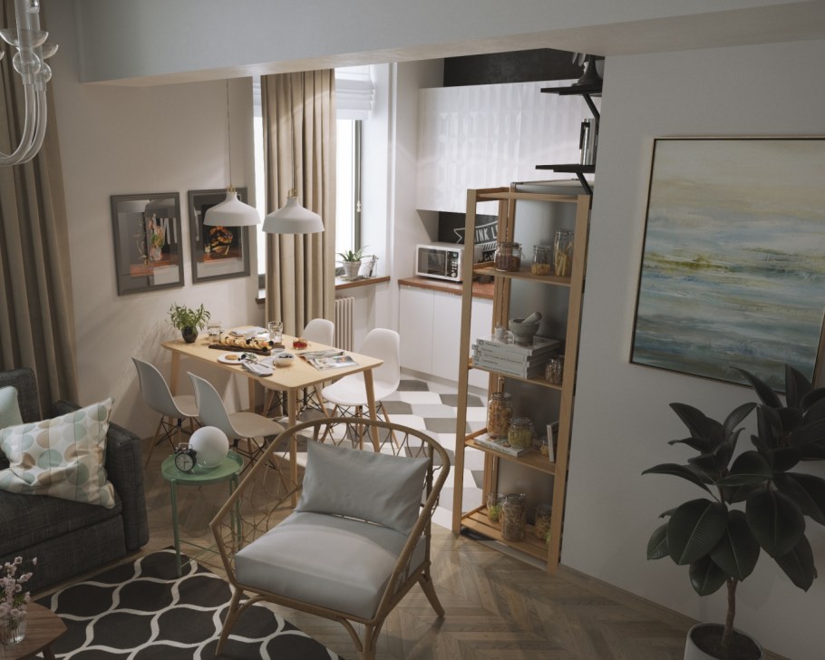 Интерьер квартиры студии