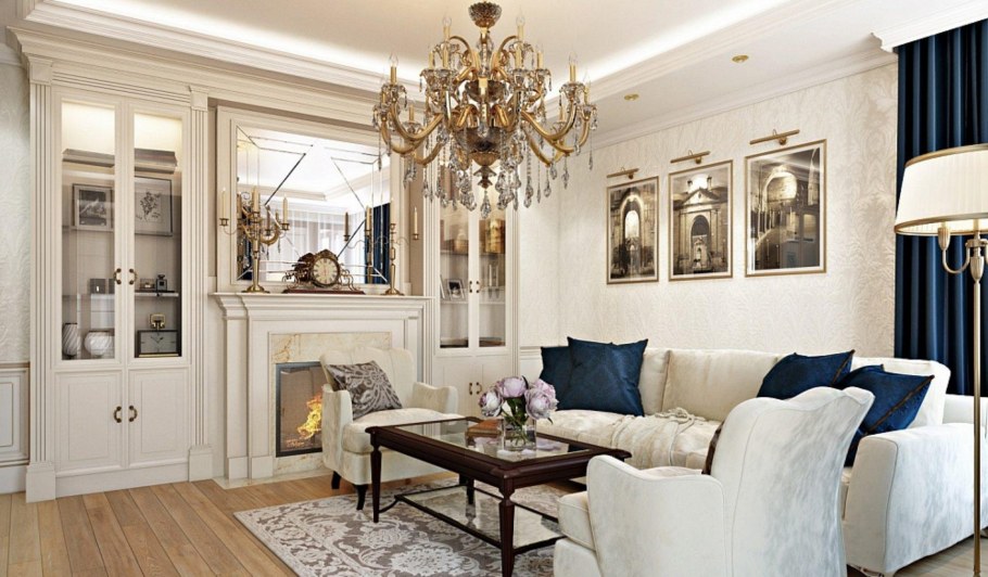 Гостиная американская Неоклассика