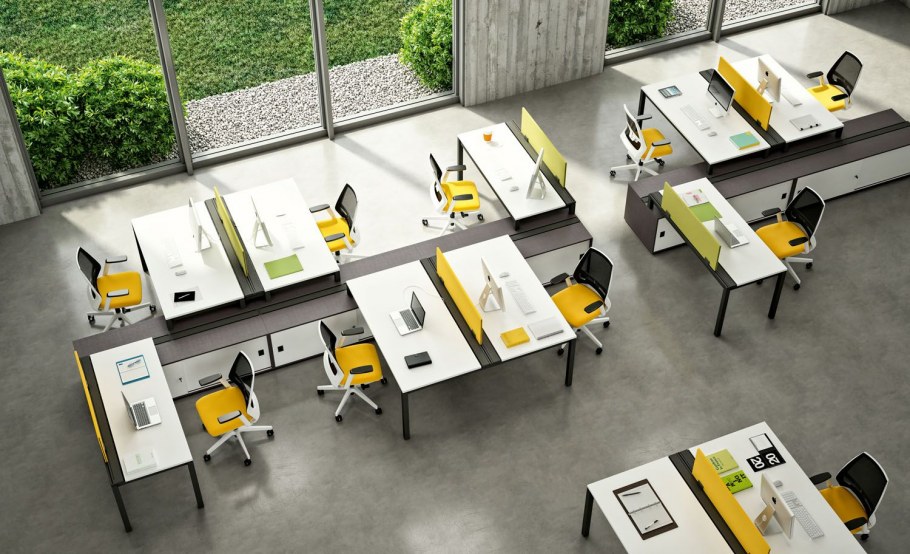 Опен Спейс расстановка мебели