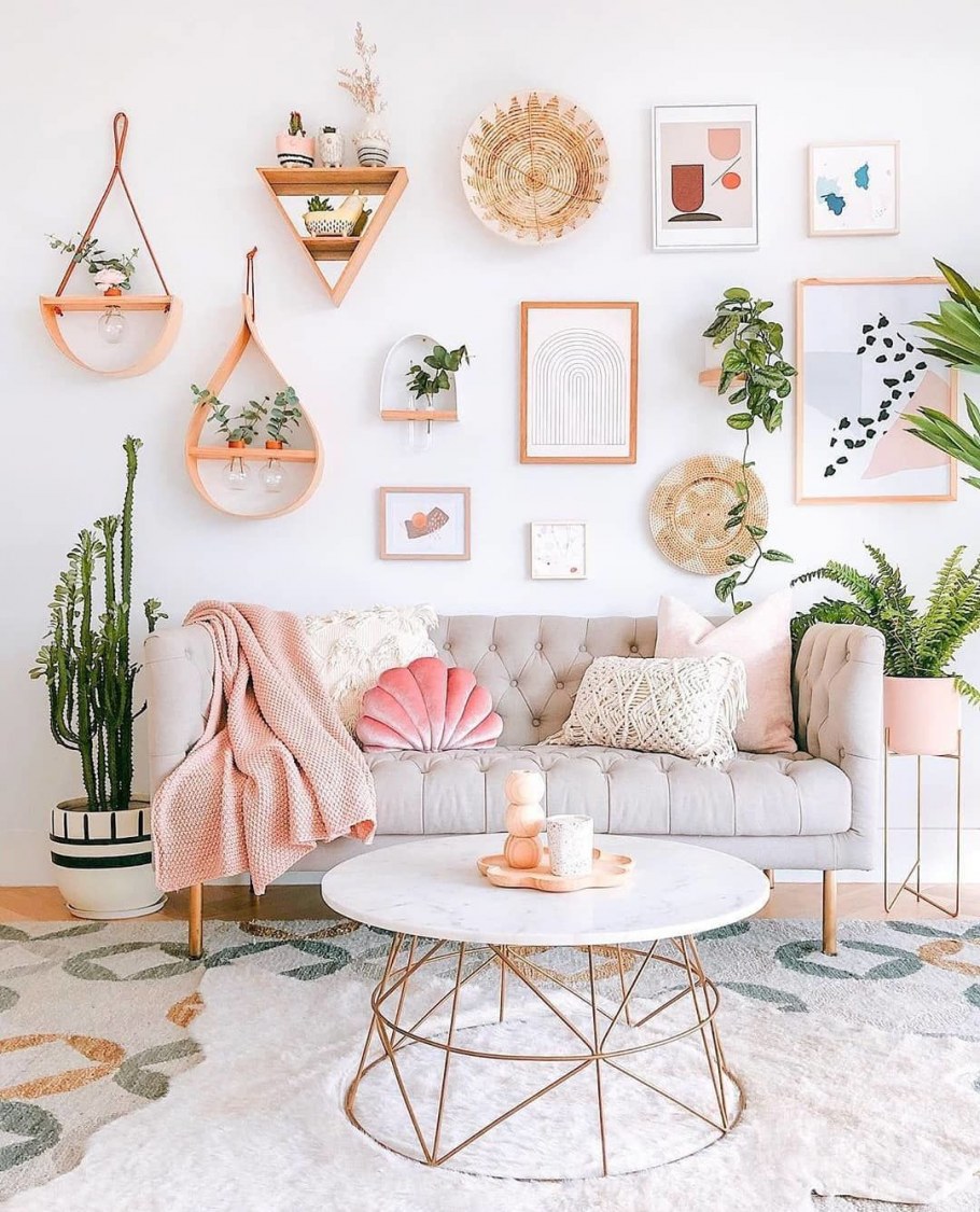 Спальня Сканди бохо