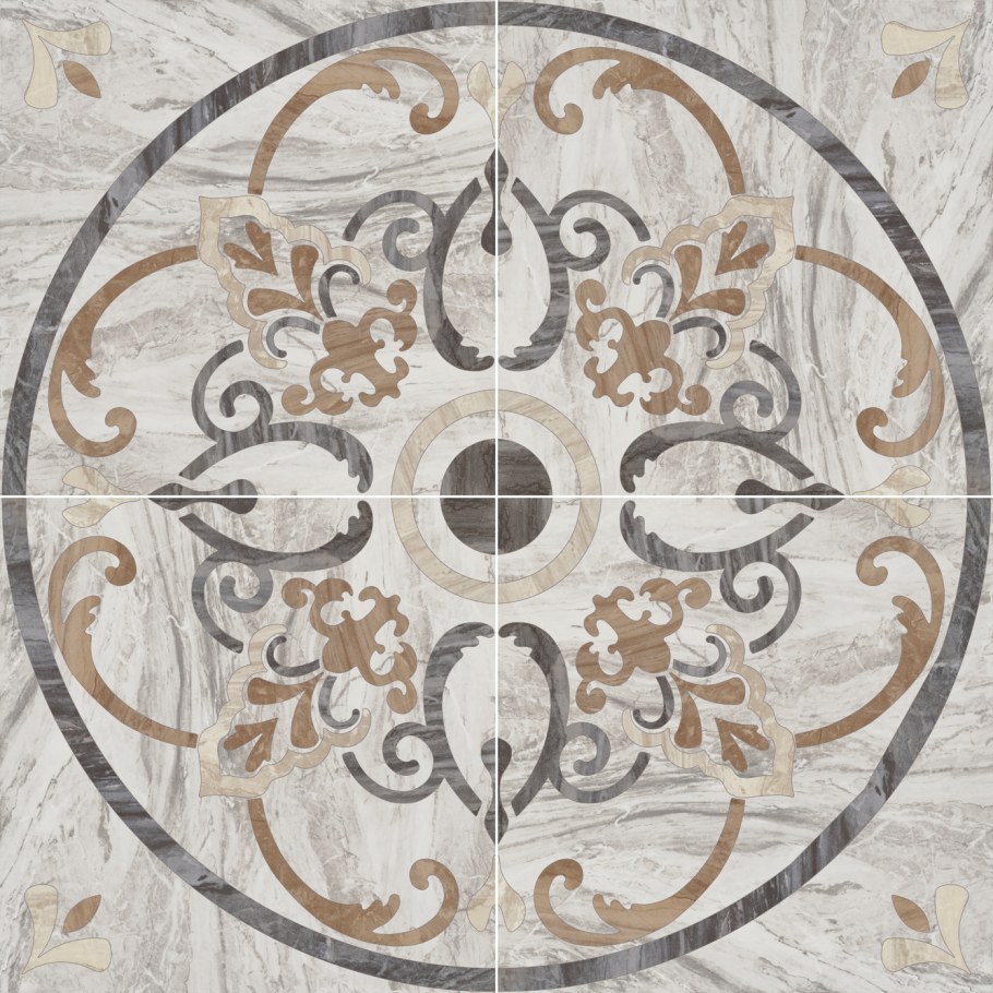 Paradyz Tremont Beige 1_4 rozety декоративная напольная плитка 40x40