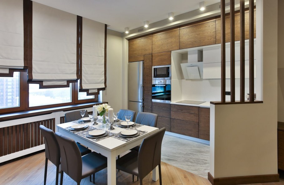 Уютная маленькая кухня в классическом стиле