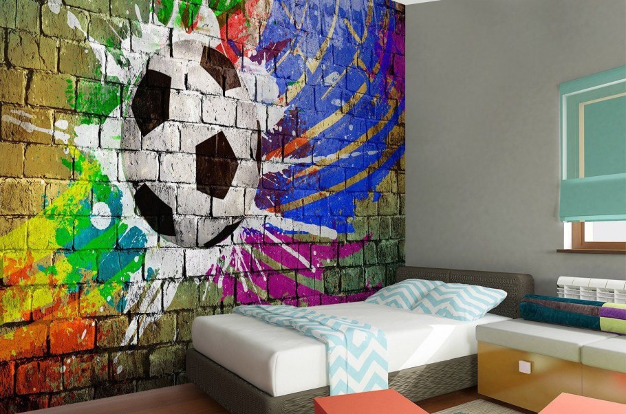 Роспись стен в комнате подростка