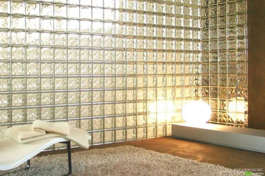 Стеклоблоки в интерьере