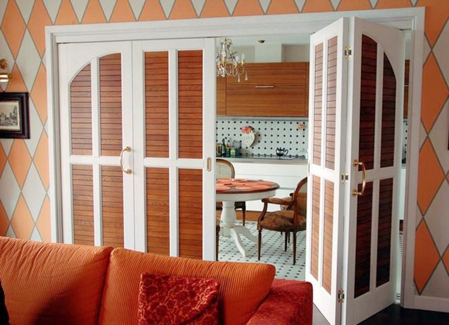 Дверь-гармошка Майами-стиль 2050*840мм белая матовая