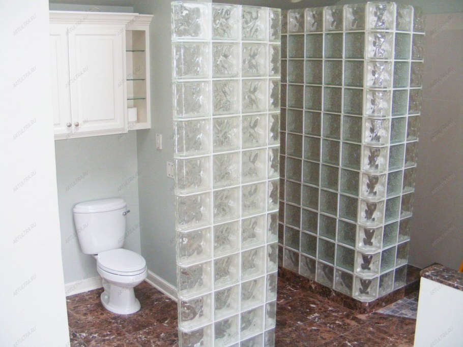 Vitrablok в интерьере стеклоблоки