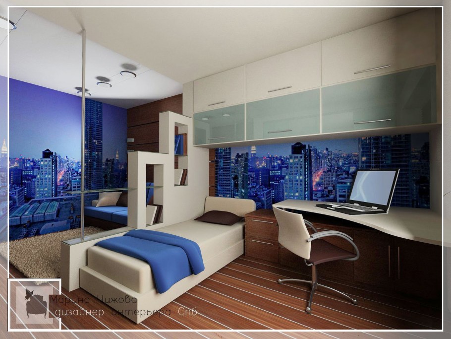 Проект комнаты для подростка девочки и мальчика