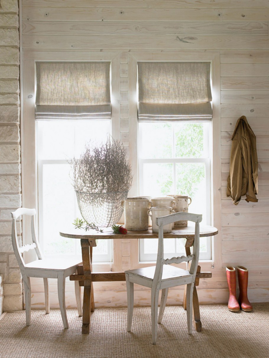 Льняные римские шторы