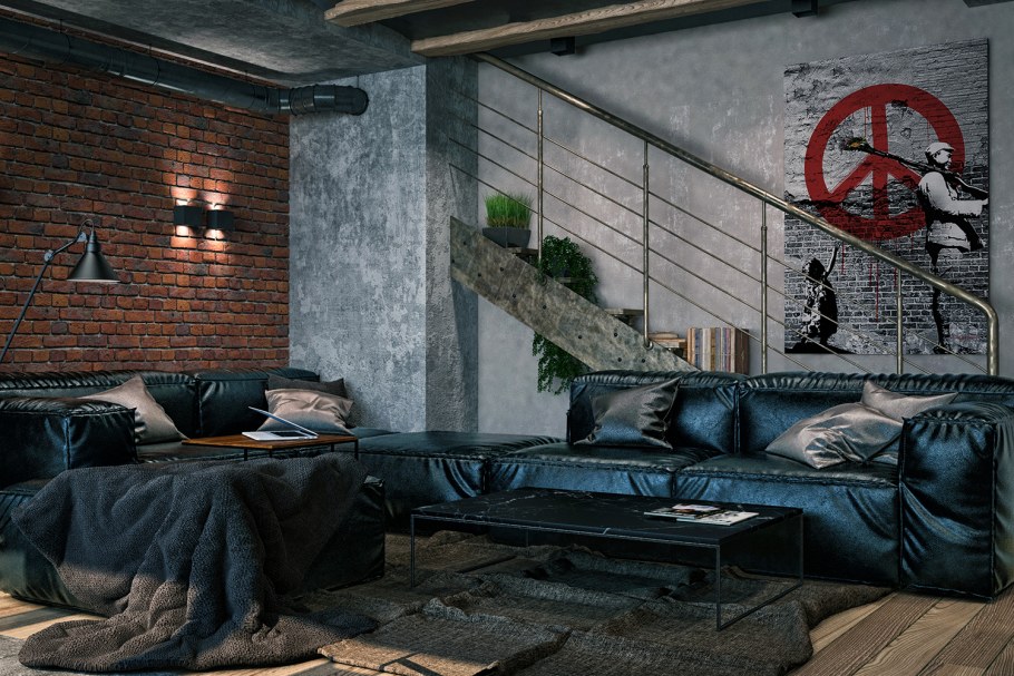 Квартира в стиле лофт