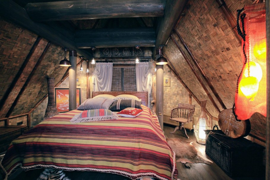 Интерьер бревенчатого дома Берендеево царство