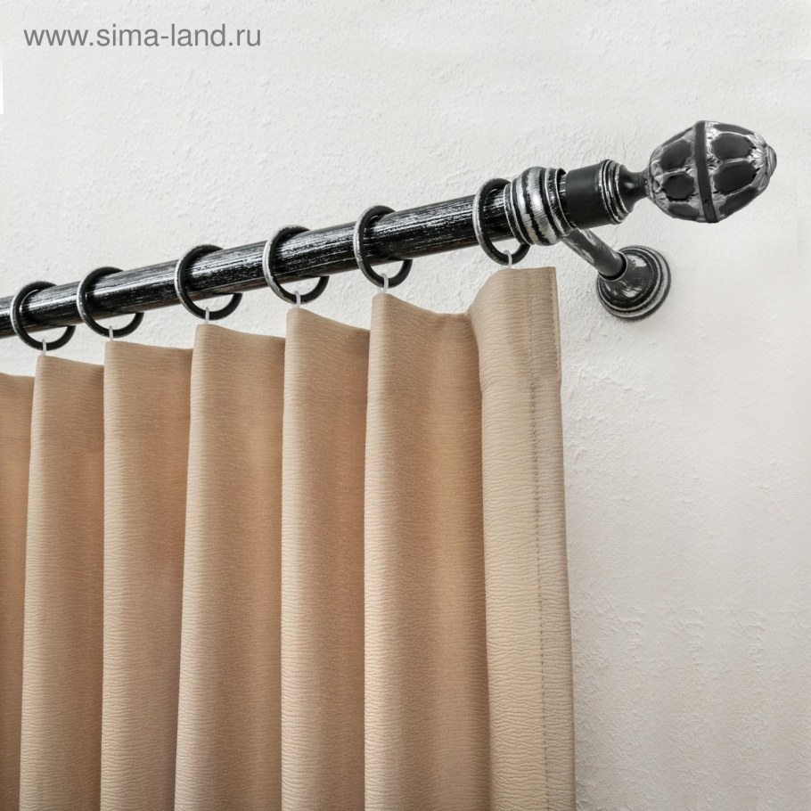 Карниз однорядный черный 240