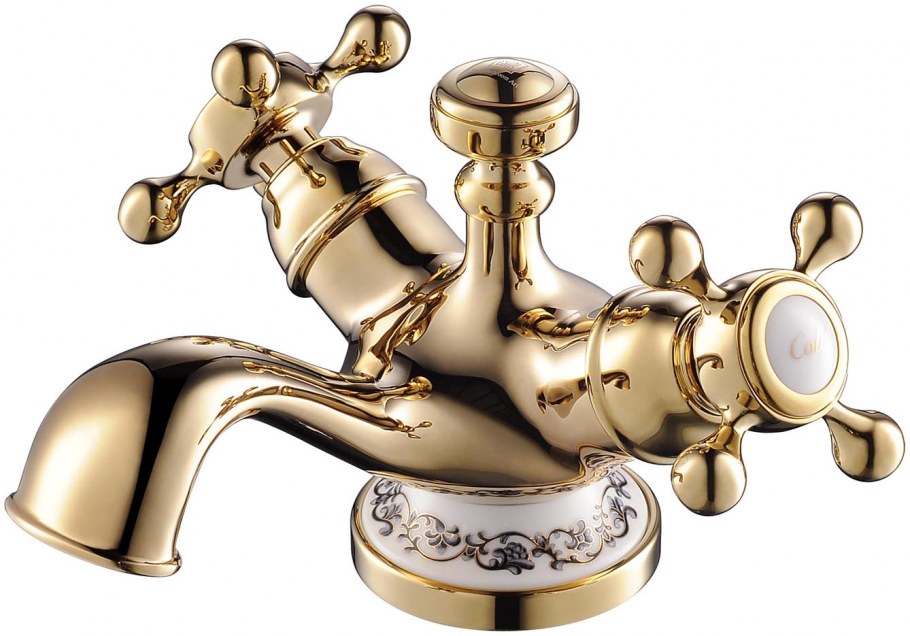 Смеситель для умывальника Pi;(excellent) золото