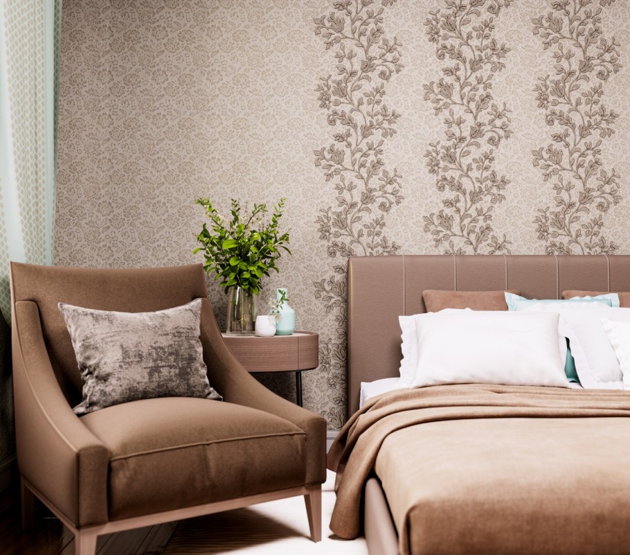 Обои флизелиновые палитра Oregon коричневые 1.06 м pl71024-88