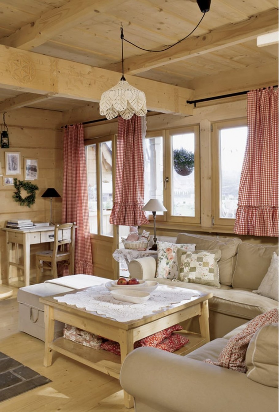 Кухня-гостиная в деревенском стиле