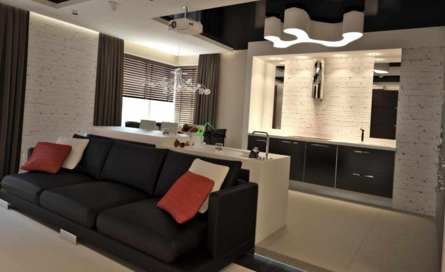 Кухня с гостинной 20кв м интерьер