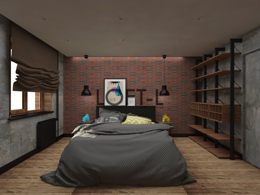 Вагонка в интерьере лофт