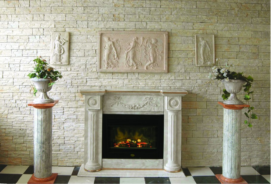 Кирпич и штукатурка в интерьере