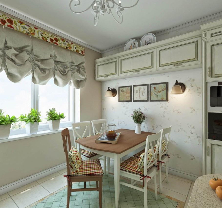 Кухня в стиле Прованс 9м2