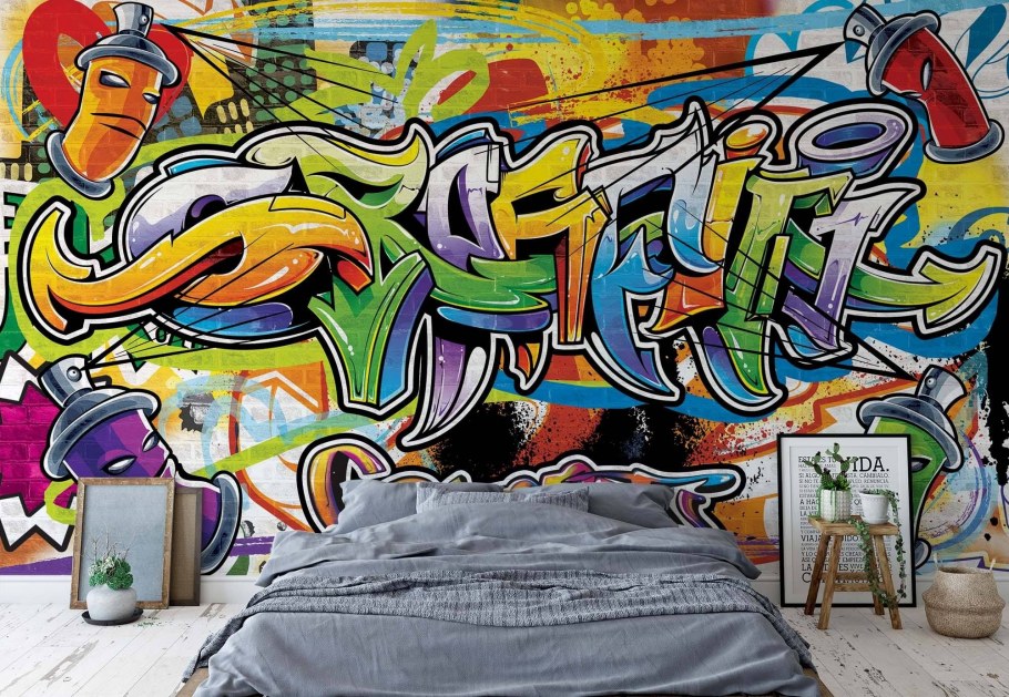 Стена граффити фон