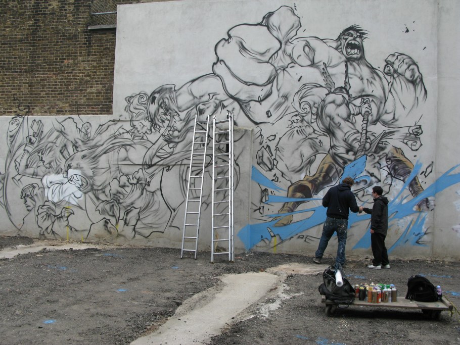 Разрисованные стены в интерьере