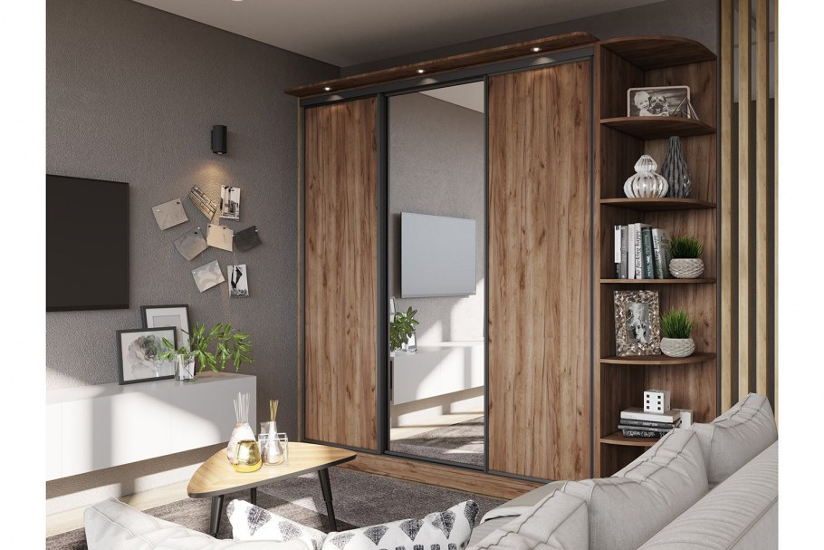 Шкаф купе Бася ясень