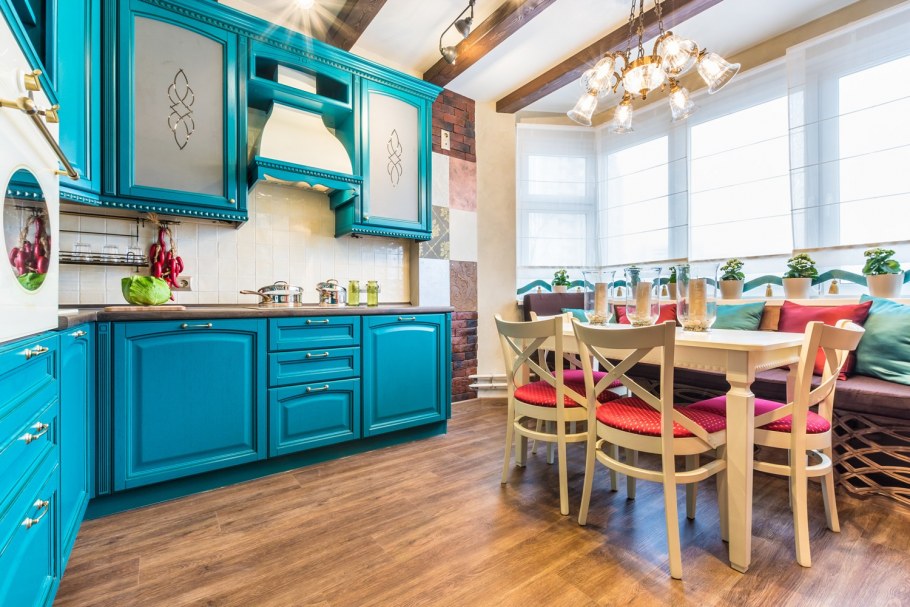 Сочетание цветов в интерьере кухни