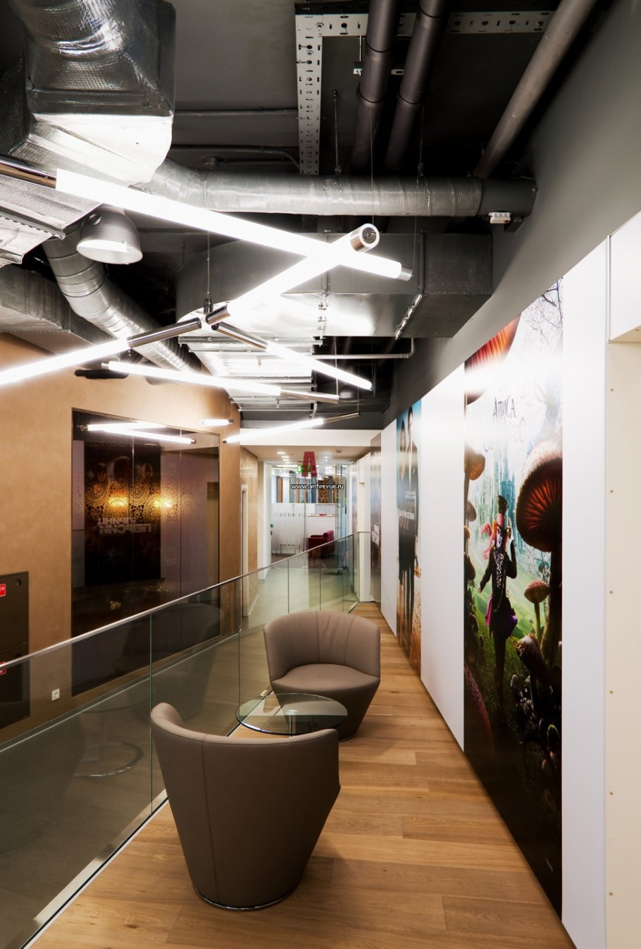 Потолок лофт в офисе